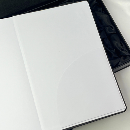 Carnet de luxe “Dardan” – Satin Bleu Royal & Carte Dorée du Kosovo | Identité Noble